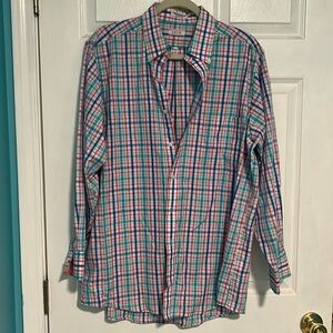 IZOD plaid wrinkle free button down